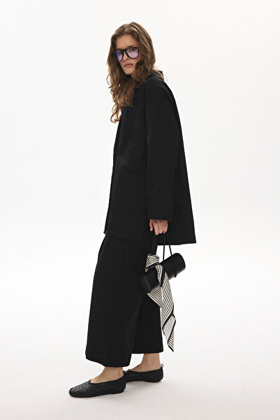 Hooopstore Gabbro Pile Detailed Black Trousers