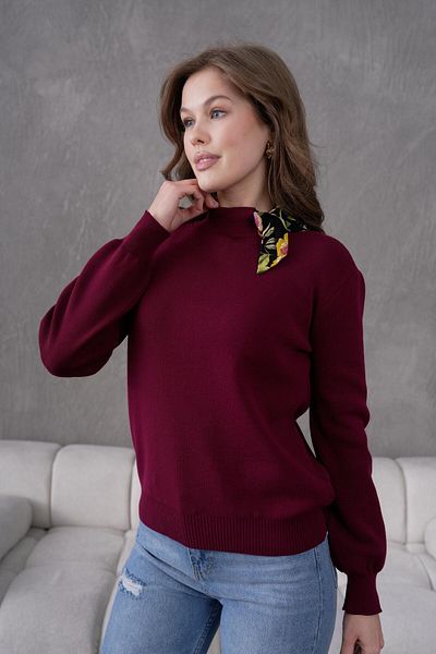 Irmak Kerekli Gât roșu Claret pentru femei, tricotaje eșarfă, pulover, tricotaje și bluză 1100
