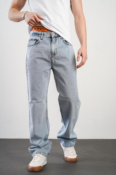 king brich High Waist Men's Baggy Fit Jeans