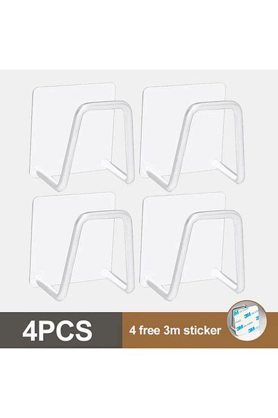 Choice White-4PCS Kitchen Sponges Holder Stainless Steel Sink Sponges Drain Drying Rack Self Adhesive Stora
