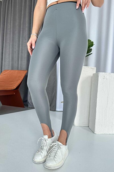 Mine Tan Butik Füzo Detail ženske Oblikuje figuru tajice - sive