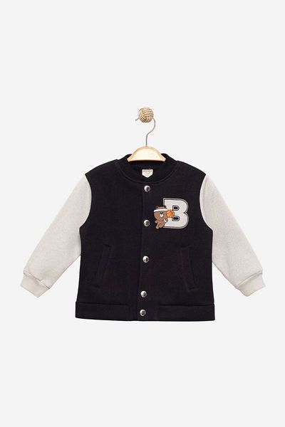 Divonette Unisex Combination Black College Jacket - Girls Boys Clothing