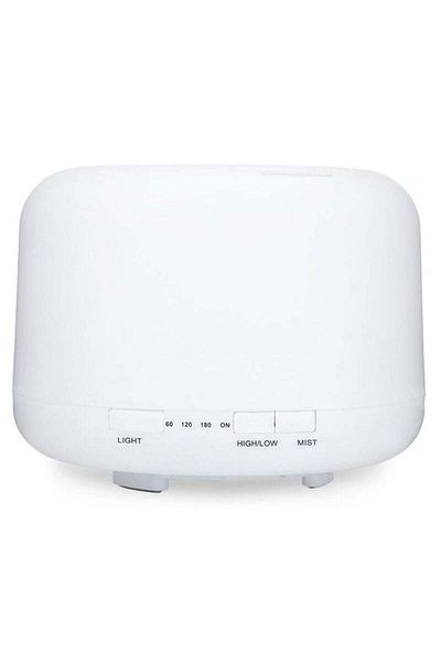 COOYA Aromatherapy Diffuser Humidifier, 500ml Cool Mist, Waterless Auto Off, 7 Color LED Lights(White)