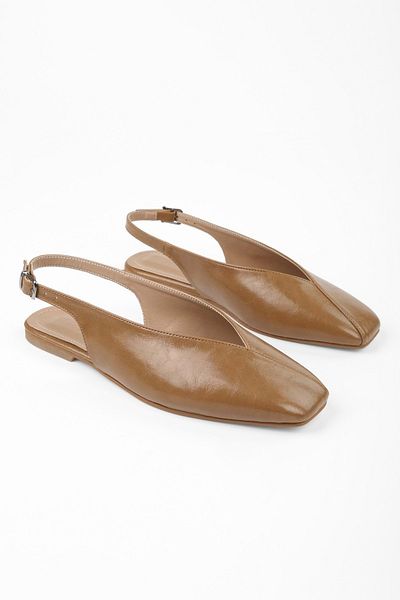 Shoeberry Γυναικείες μπαλαρίνες Noya Caramel Skin