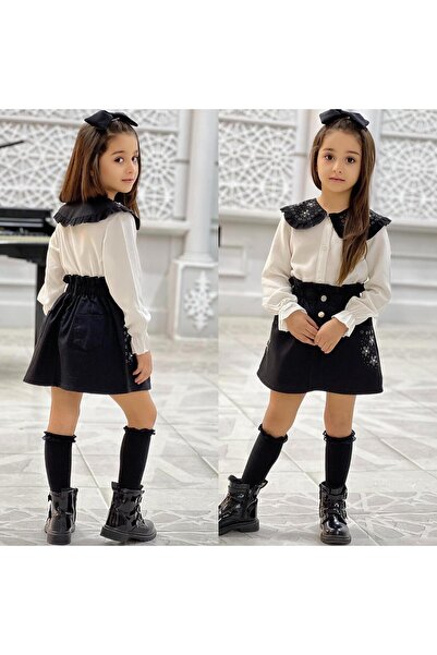 gül garden قميص تنورة الدنيم الفتاة