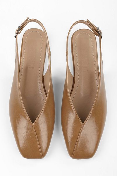 Shoeberry Γυναικείες μπαλαρίνες Noya Caramel Skin