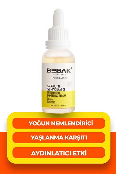 Bebak Pharma 30ml Arbutin 2% and Niacinamide 3% Tone Equalizing and Brightening Serum