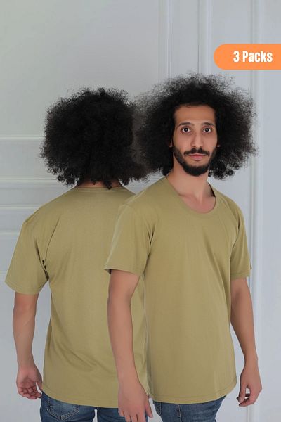 CENNETOĞLU Tricou pentru bărbați, 3 piese, cu decolteu, în pachet special