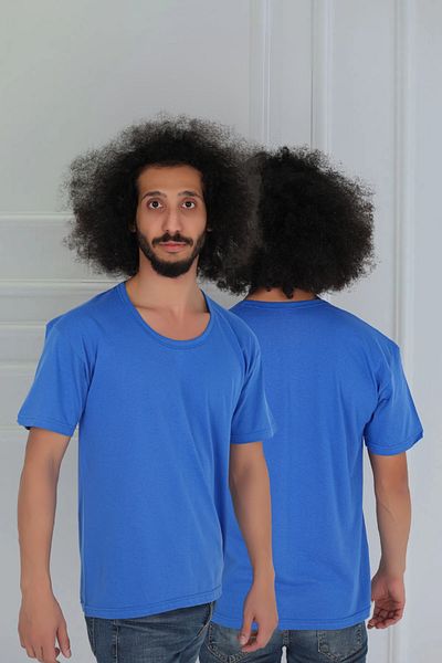CENNETOĞLU Men's Crew Neck Combed Cotton Undershirt T-Shirt