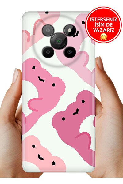 General Mobile Phoneix 5G Kılıf Desenli Rubber Kamera Korumalı Silikon Pink F...