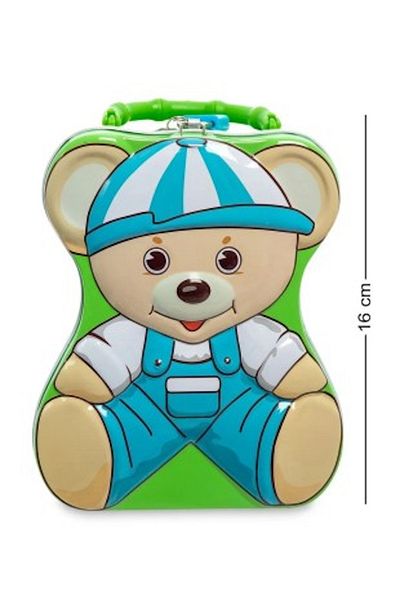 Hyd Metal Keyed Lockable Piggy Bank Cute Bear Coin Children's Piggy Bank