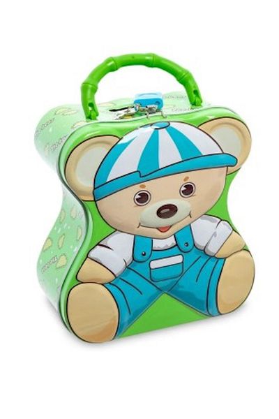 Hyd Metal Keyed Lockable Piggy Bank Cute Bear Coin Children's Piggy Bank