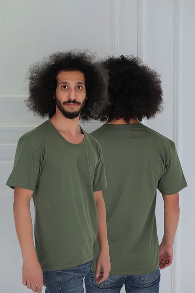 CENNETOĞLU Men's Crew Neck Combed Cotton Undershirt T-Shirt