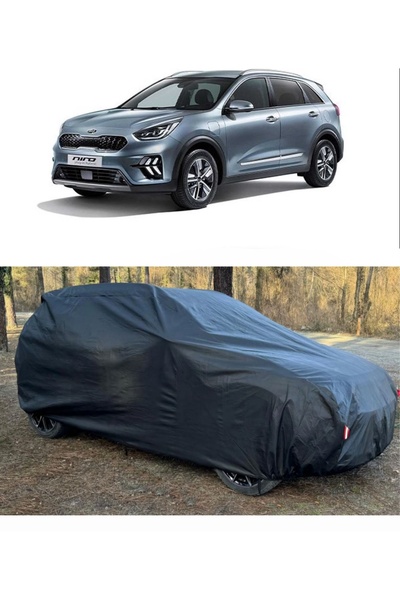 CoverPlus Kia Niro Compatible Auto Car Tarpaulin Thick Auto Full Tarpaulin-Black
