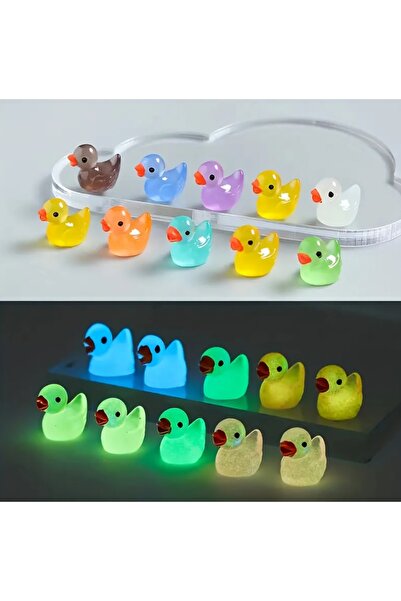 Beauty Box Mini rațe drăguțe care strălucesc în întuneric 10 bucăți ornament ...