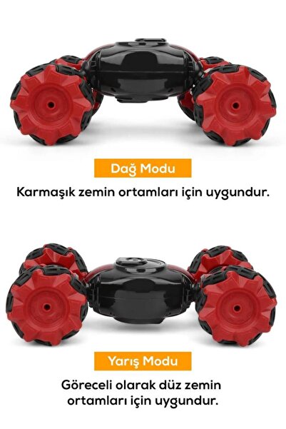 DEMPOWER El Sensörü Ile Hareket Eden Akıllı Robot Araba Kırmızı