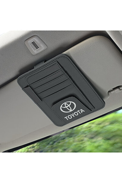Toyota مشبك منظم واقي الشمس للسيارة - حامل تخزين متعدد الجيوب للبطاقات والنظا...