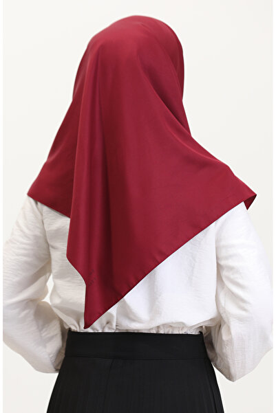 sefamerve Dark Burgundy Plain Twill Scarf 19096-11