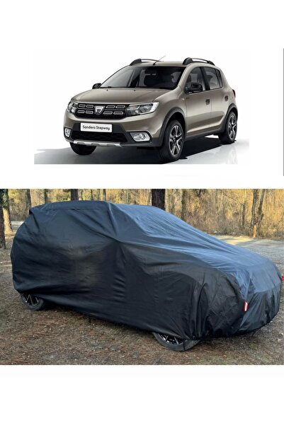 CoverPlus غطاء سيارة متوافق مع Dacia Sandero، غطاء سيارة سميك، أسود