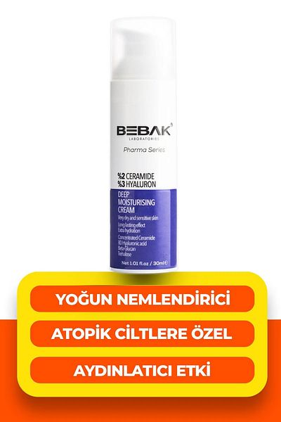 Bebak Pharma - Dry and Atopy Prone, Intensive Moisturizing Cream 2% Ceramide 3% Hyaluron 30ml