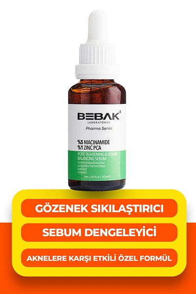 Bebak Pharma Pore Firming and Sebum Balancing Serum 5% Niacinamide + 1% Zinc Pca 30ml