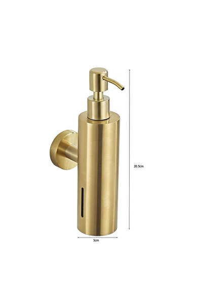 Choice زجاجة جل استحمام دائرية ذهبية مثبتة على الحائط، موزعات صابون للمطبخ، م...