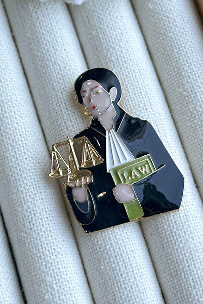 Enfes Takı Avukat Hakim Savcı - Adalet Sembolü Broş