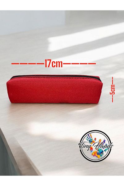 tiny hands Fabric Red Color Single Compartment Pen Holder Red Color Fabric Pen Holder Single Compartment Pen Holder Red Color