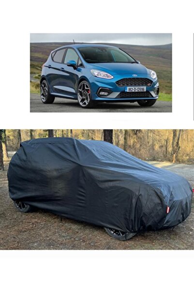 CoverPlus غطاء سيارة متوافق مع Ford Fiesta، غطاء سيارة سميك، أسود (2009-2020)