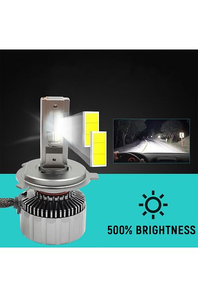 Spider H4 Car LED Headlight Bulb 150W 95000LM Super Bright 550000 LED Power  IP68 Waterproof, Pack of 2