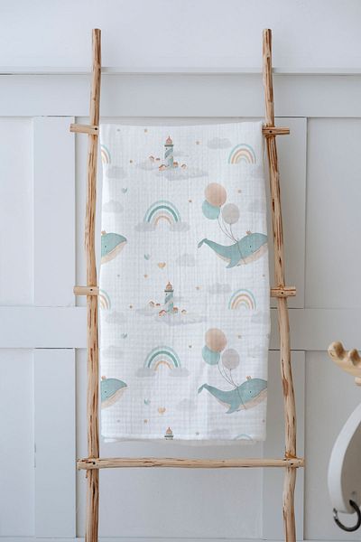 Tuğba Kuğu 4 Layer Muslin Blanket (100x120) - Limited 21 Series