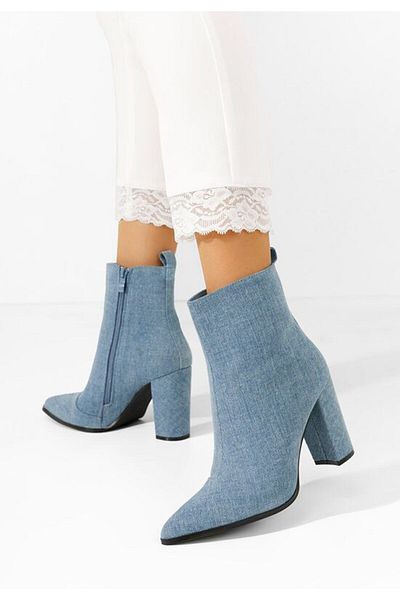 B T Shoes Botine cu toc Adalina V3 denim