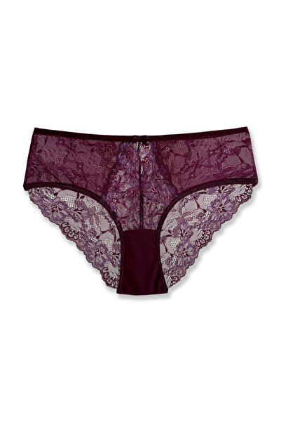 HNX 3'lü Çift Renk Dantelli Tüllü Yüksek Bel Kadın Külot