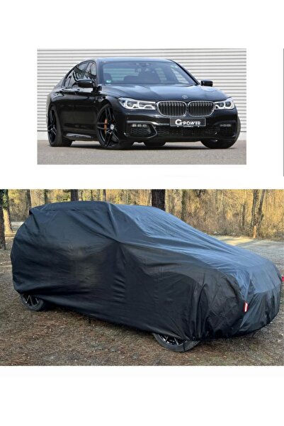 CoverPlus Bmw 750d xDrive متوافق مع سيارة القماش المشمع السميك للسيارات - أسود