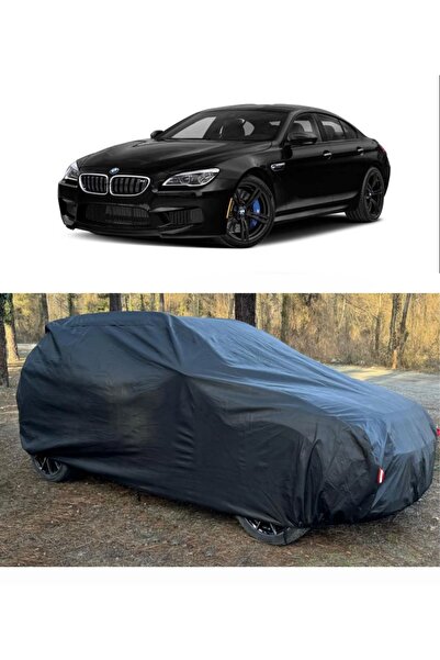 CoverPlus Bmw M6 Gran Coupe متوافق مع سيارة القماش المشمع السميك للسيارات - أسود
