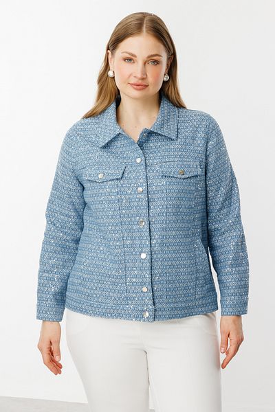 Ekol Sequin Detailed Snap Coat