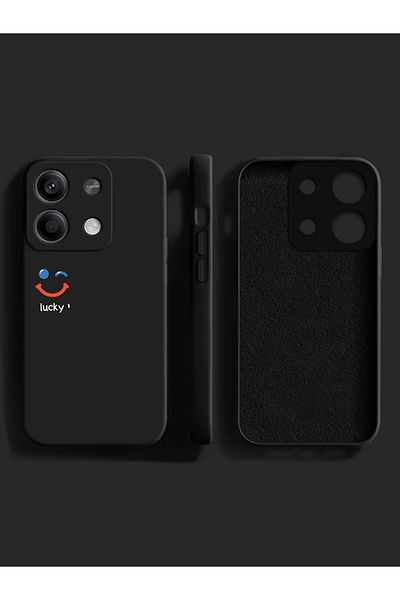 Merwish غطاء حماية من السيليكون لهاتف Xiaomi Redmi Note 13Pro 4G متوافق مع Lucky Patterned Velvet Launch باللون الأسود