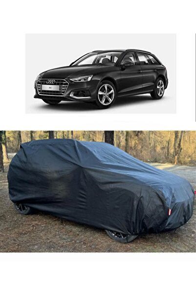 CoverPlus Audi A4 Avant S.W متوافق مع سيارة القماش المشمع السميك للسيارات - أسود