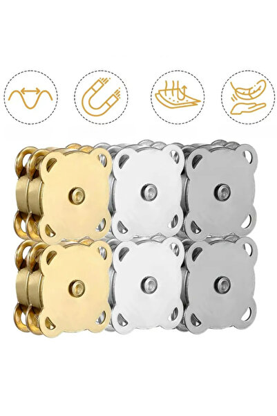 Alya trend Magnetic Sewable Bag Snap-Buckle - Handcrafted Bag Accessory (6 Pi...