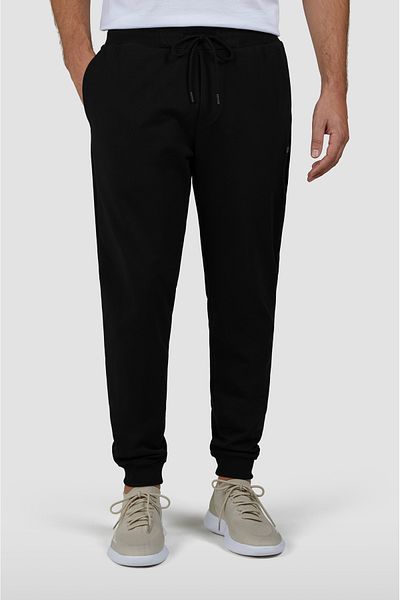 PAUL&SHARK Men's Regular Fit Elastic Waist and Legs Cotton Black Trousers C0P1235-011