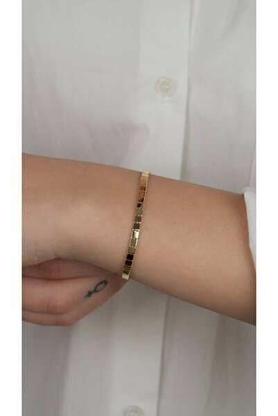 Arpaş 14 Ayar Altın Sade İtalyan Bileklik