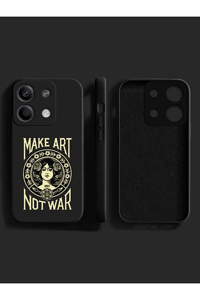 Merwish غطاء حماية من السيليكون لهاتف Xiaomi Redmi Note 13Pro 4G متوافق مع تصميم فني مخملي من الداخل باللون الأسود