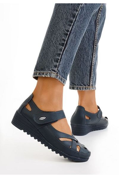 B T Shoes Balerini dama piele Simisa navy
