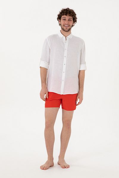 U.S. Polo Assn. Men's Red Swim Shorts 50300020 -Vr213