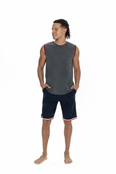 U.S. Polo Assn. 18872 Set de pantaloni scurți pentru bărbați, antracit, melan...