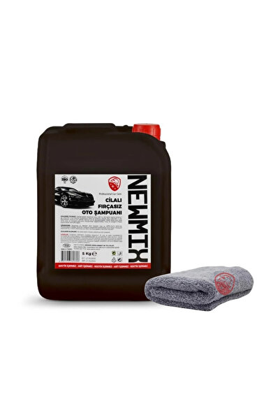 NEWMİX 5kg Cilalı Fırçasız Oto Araba Şampuanı Oto Kurulama Bezi Büyük Boy 50x...