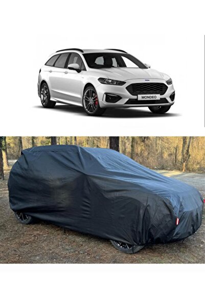 CoverPlus غطاء سيارة متوافق مع Ford Mondeo SW، غطاء سيارة سميك، أسود