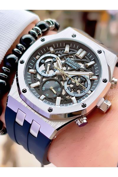 Ferrucci FERRUCCİ FUNCTION SILICONE CORD MEN'S WRISTWATCH + BRACELET WITH GIFT