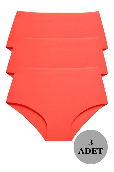 Papatya Kadın Ten 3’lü Paket Yüksek Bel lazer kesim Külot