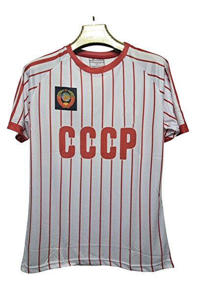 Çarşı35 cio baba forması cccp sovyetler birligi  forması kırmızı ve beyaz yetişkin retro formalar